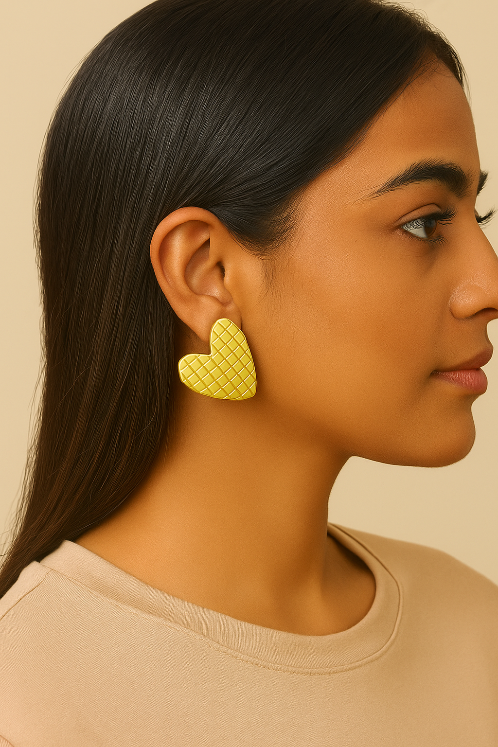 Textured Heart Studs