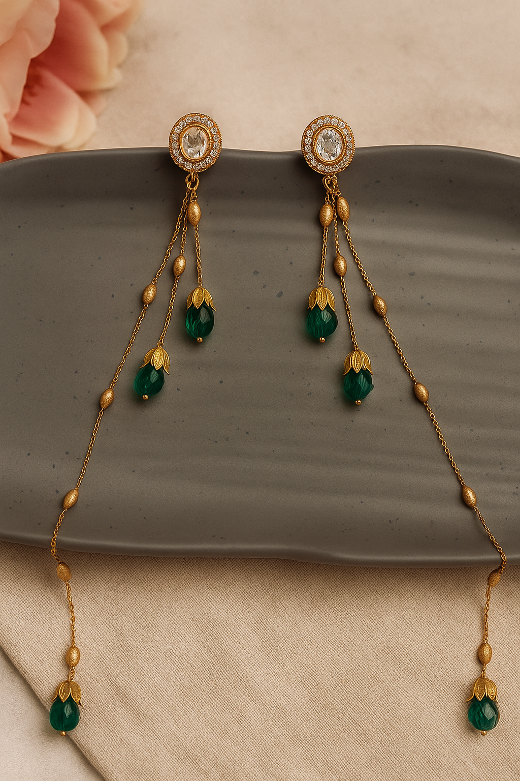 Green Maahi Danglers