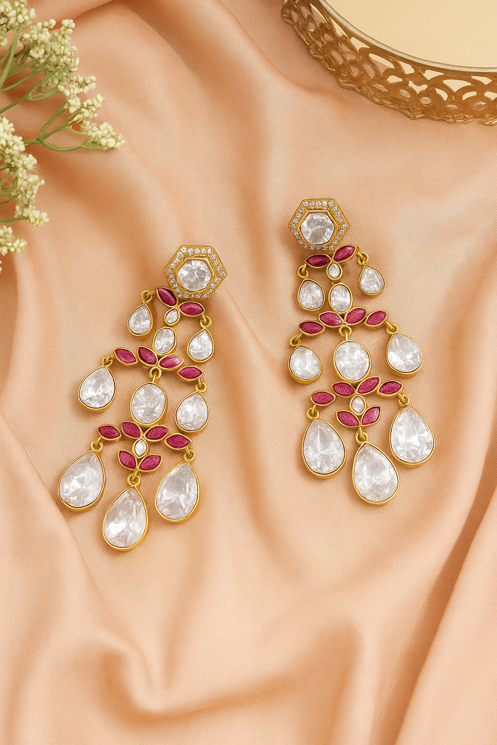 Pink Isha Danglers