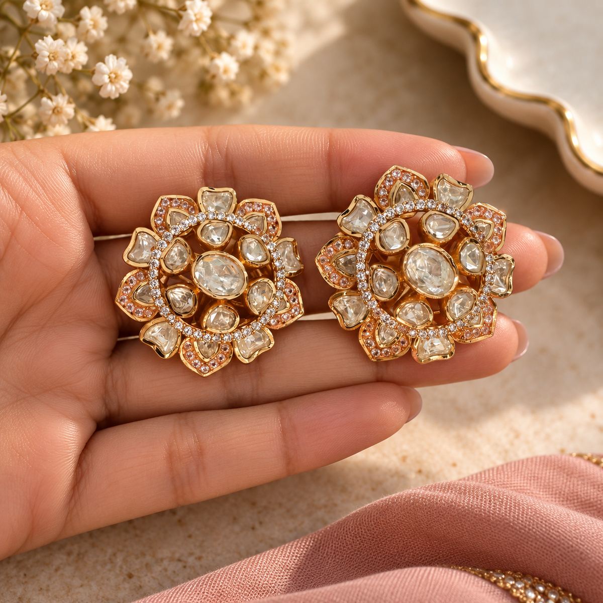 Dhruvi Floral Studs
