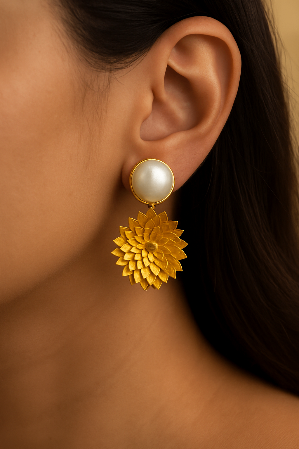 Floral Pearl Studs