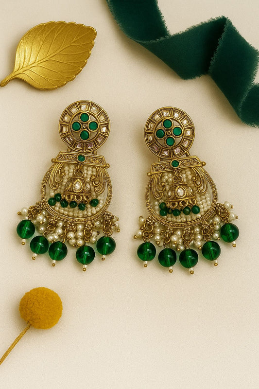 Green Sehra Danglers