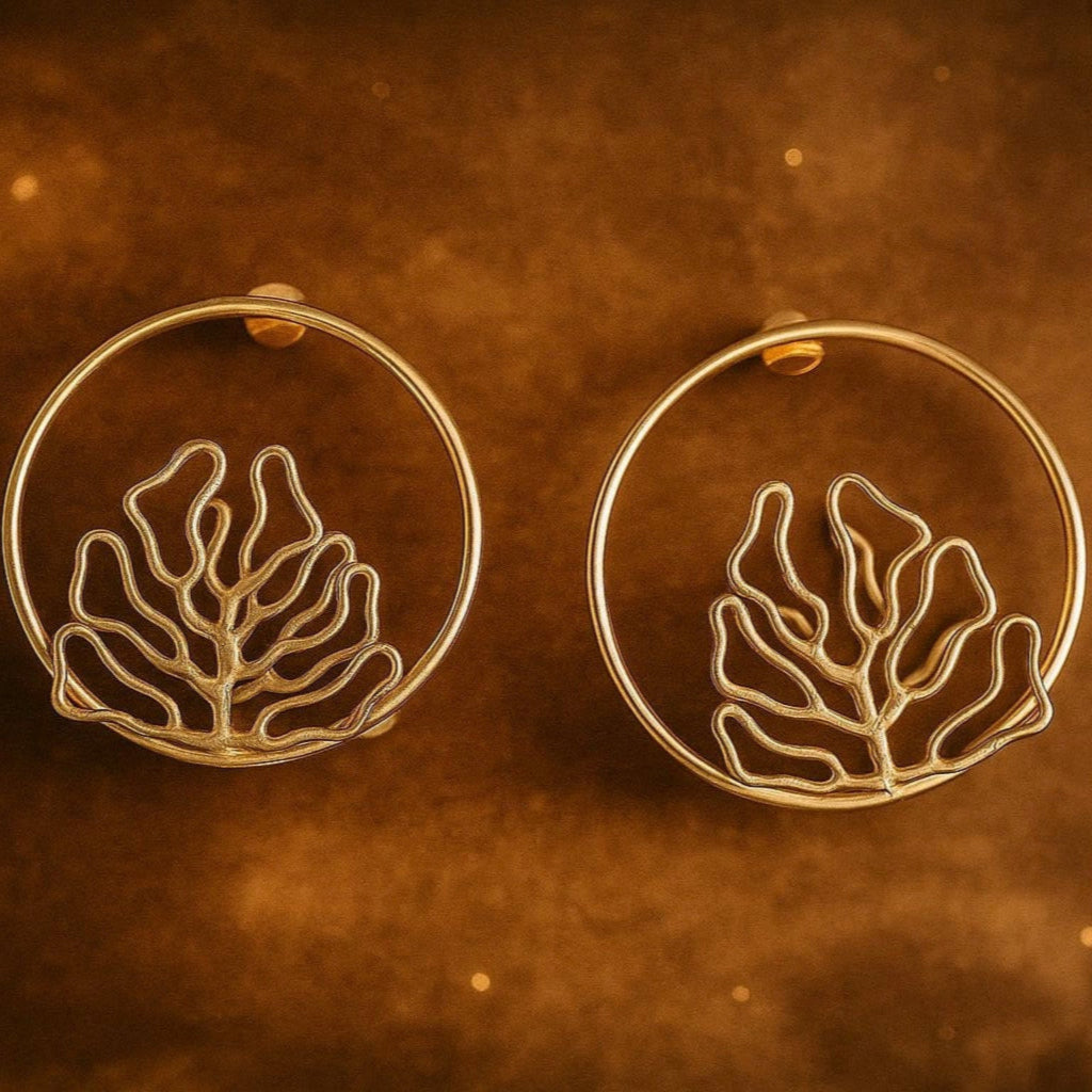 Statement Leaf Studs