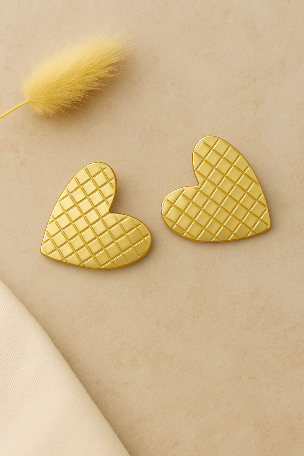 Textured Heart Studs