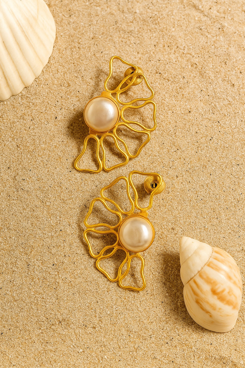 Half Floral Studs