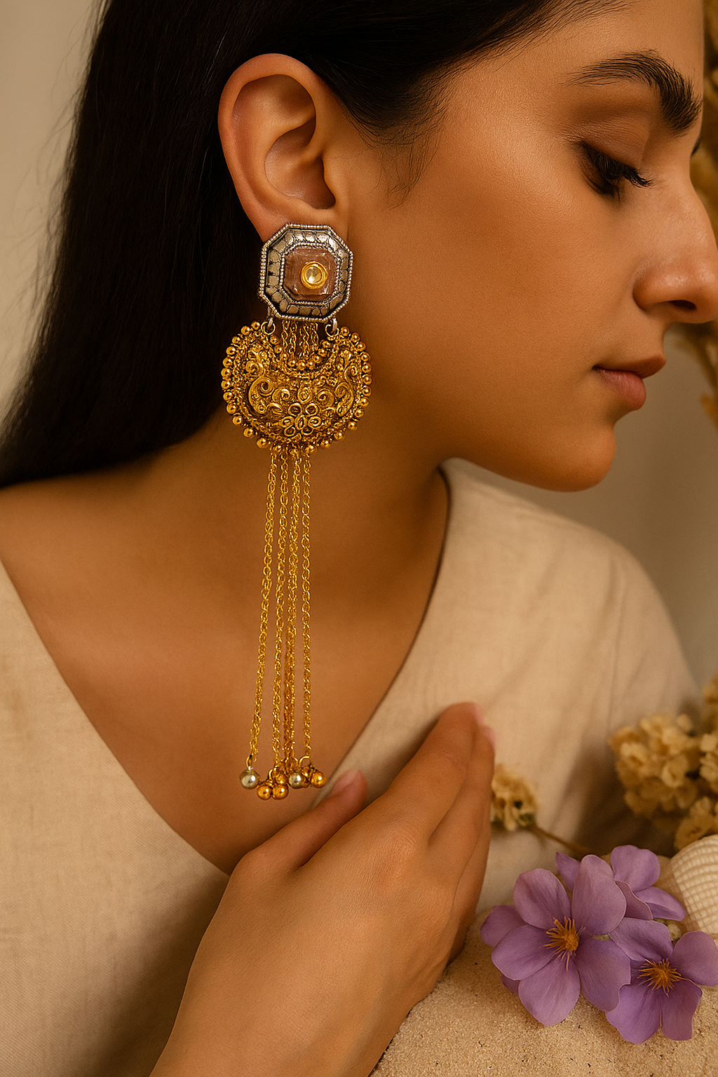 Fusion Silver Chain Danglers