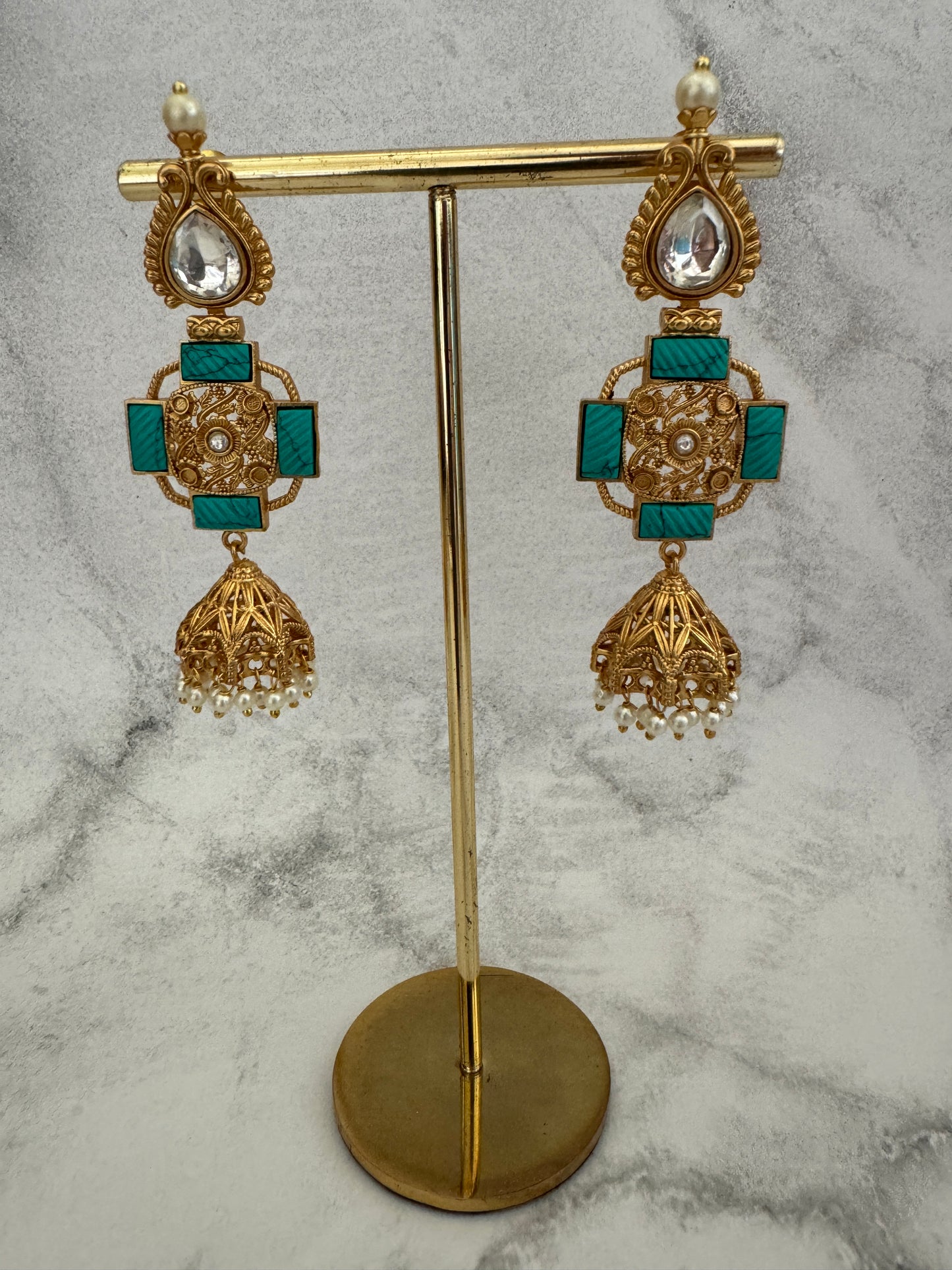 Firoza Long Jhumkis