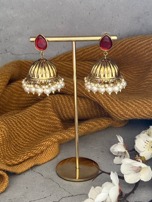 Pink Naaz Jhumkis