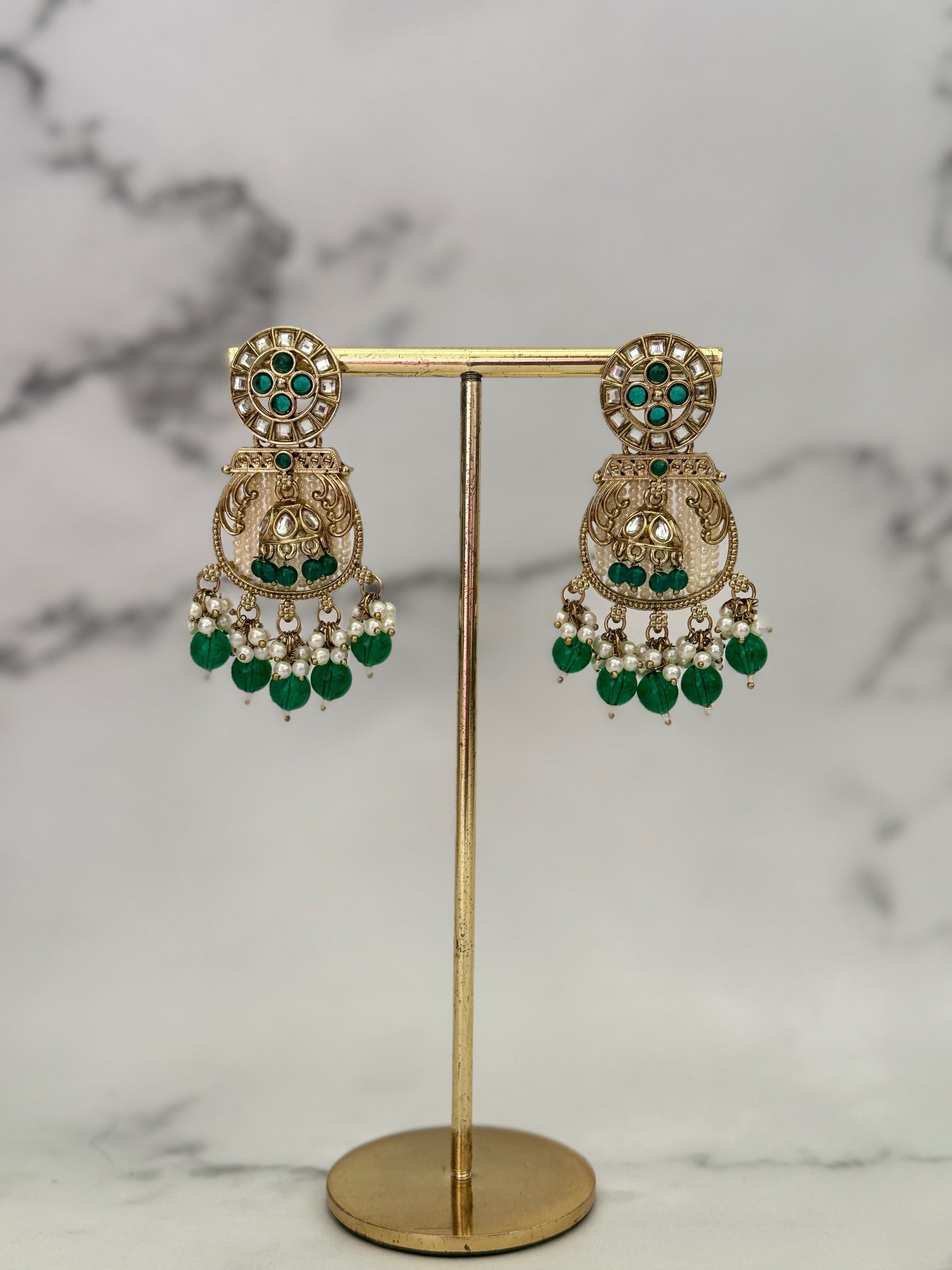 Green Sehra Danglers