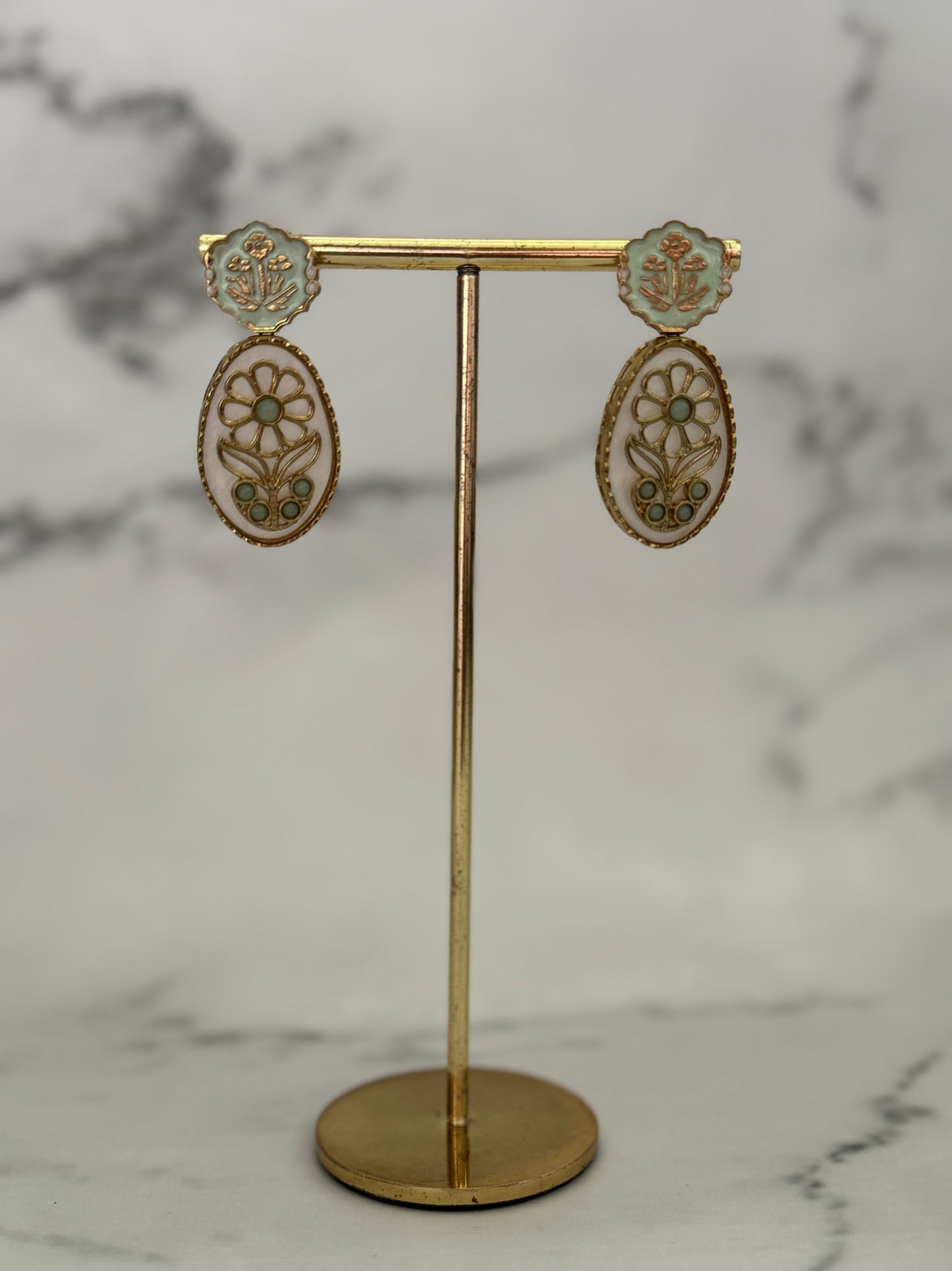 Mint Heeral Danglers
