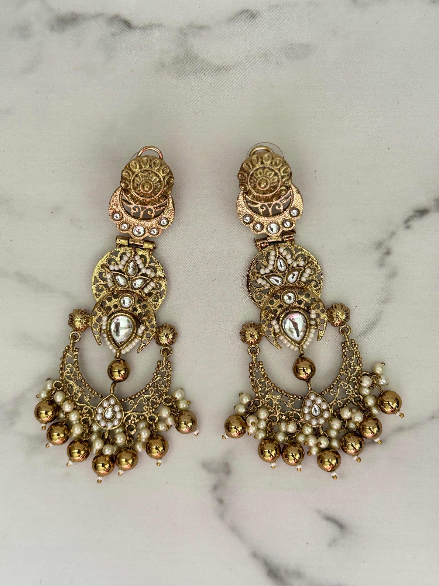 Ivory Antique Long Danglers