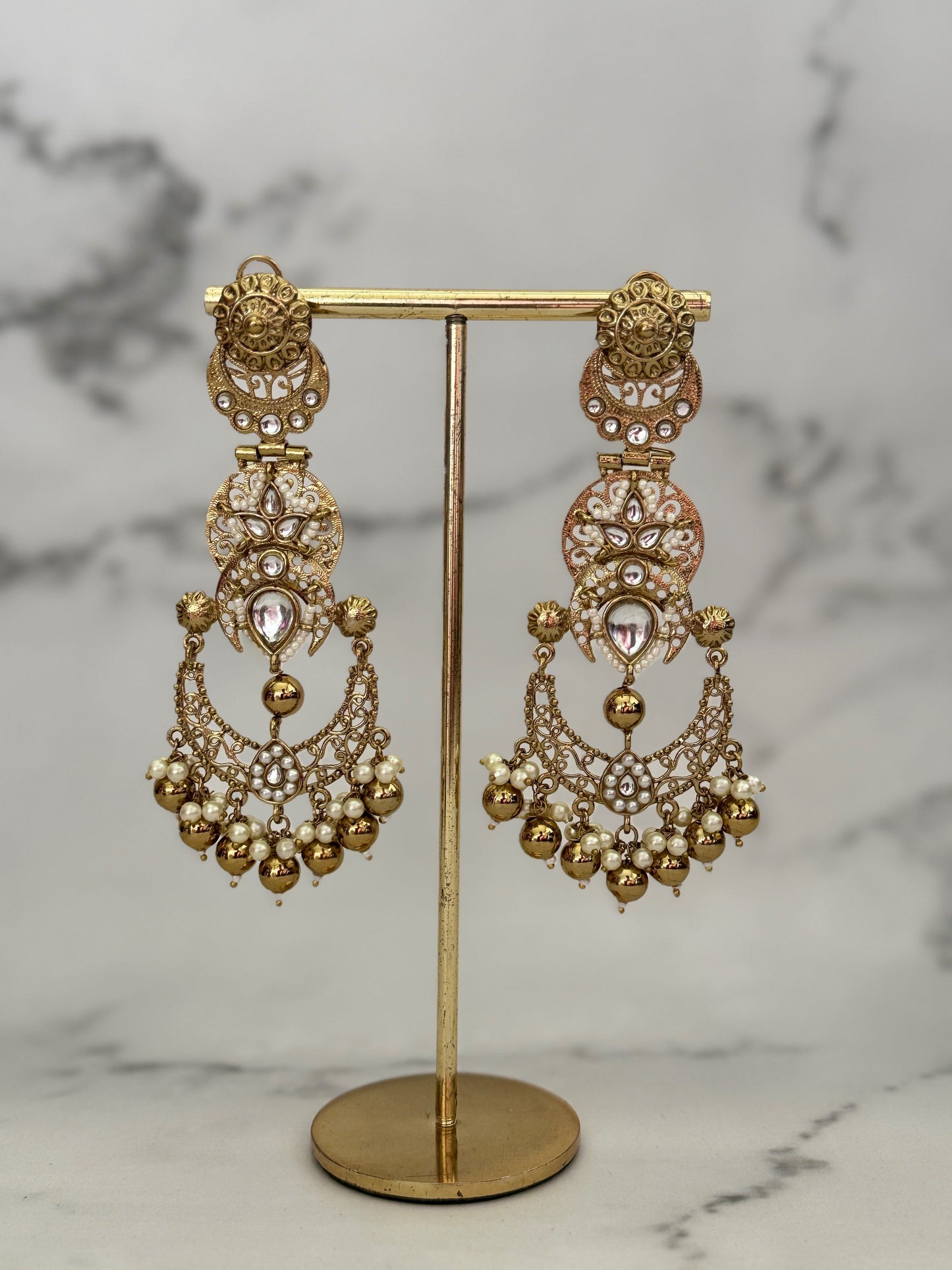 Ivory Antique Long Danglers