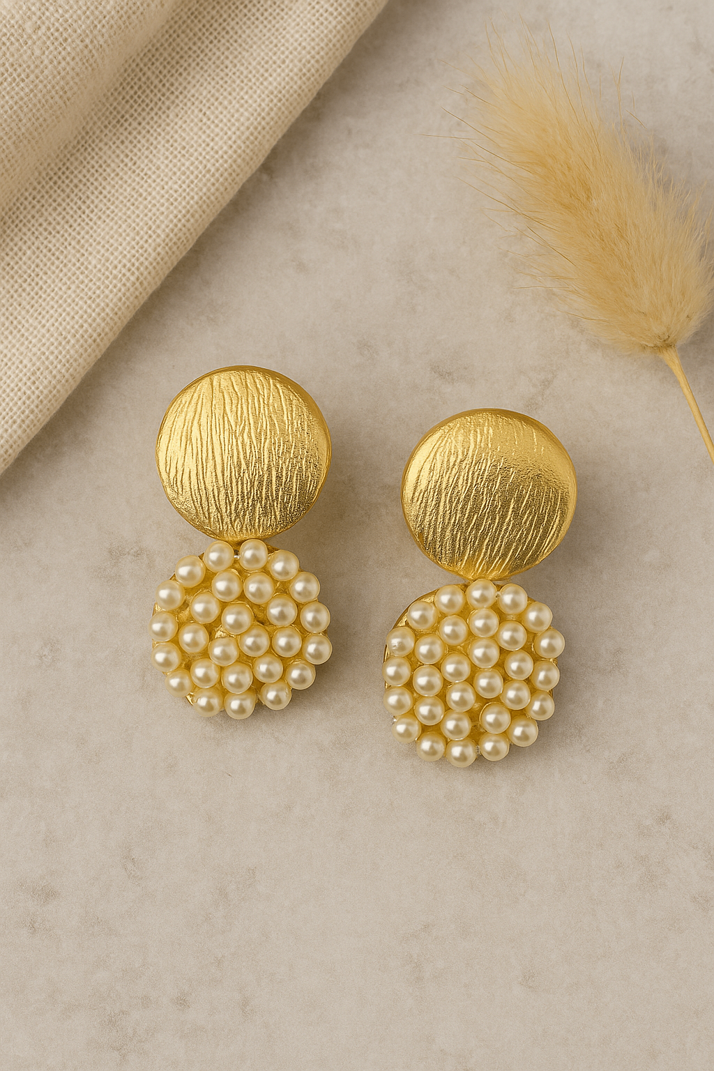 Cluster Pearl Studs