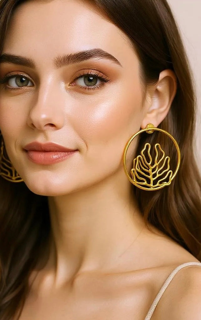 Statement Leaf Studs