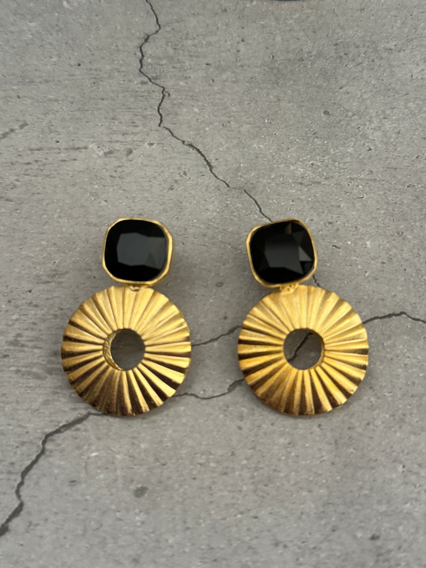 Black Charkha Studs