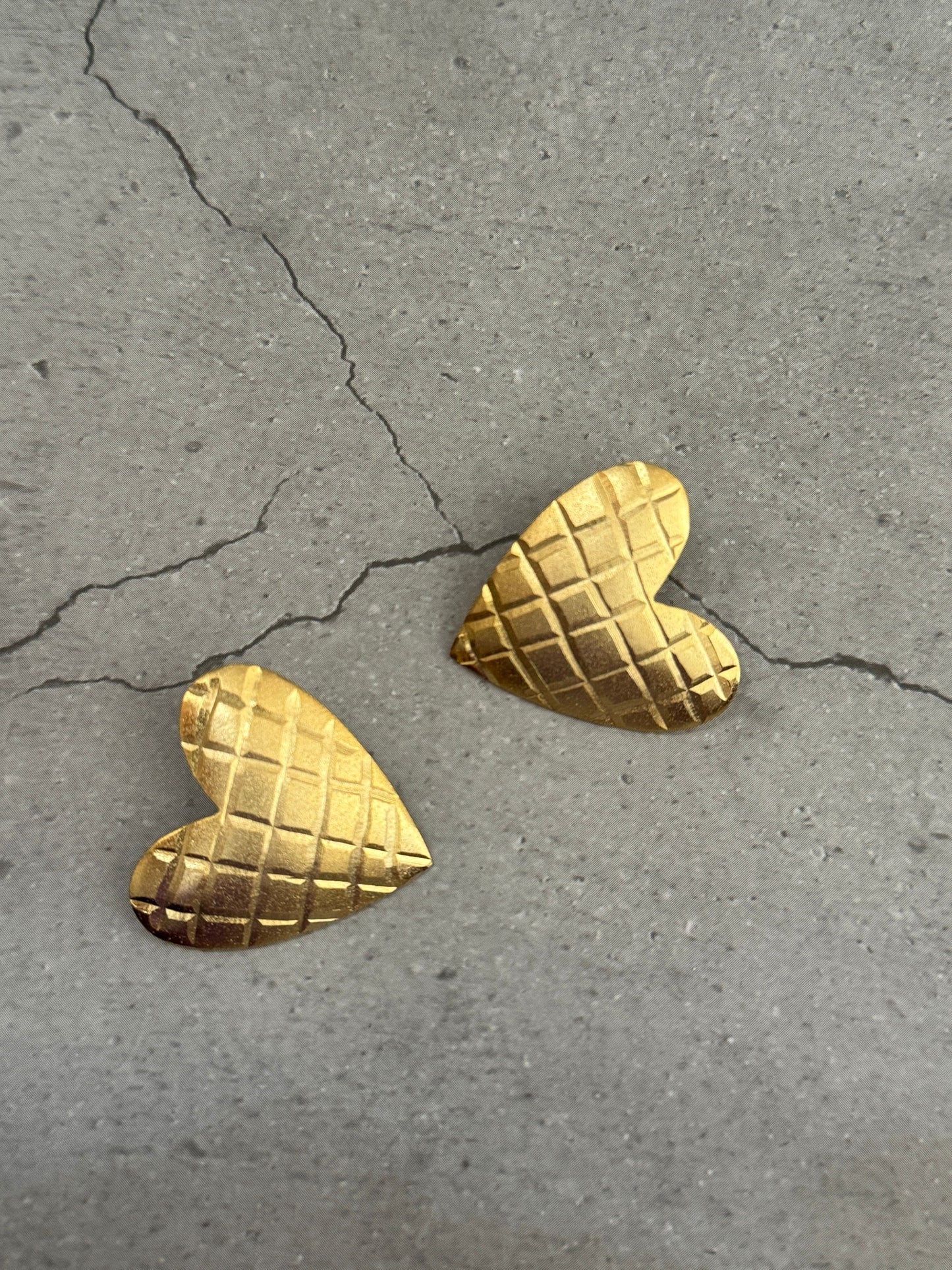 Textured Heart Studs