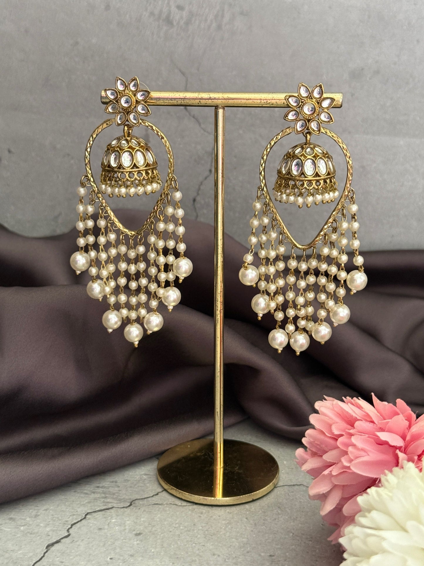 Pearl Tassel Jhumkis