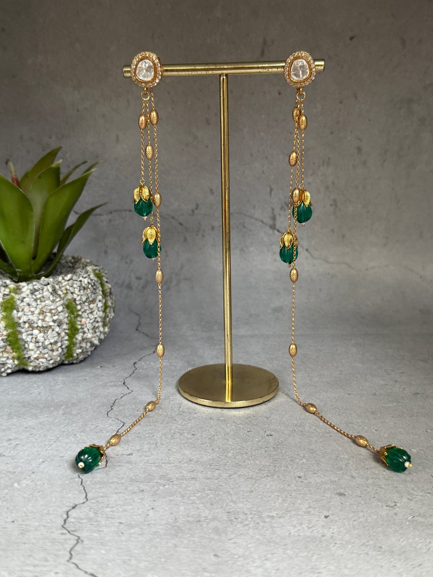 Green Maahi Danglers
