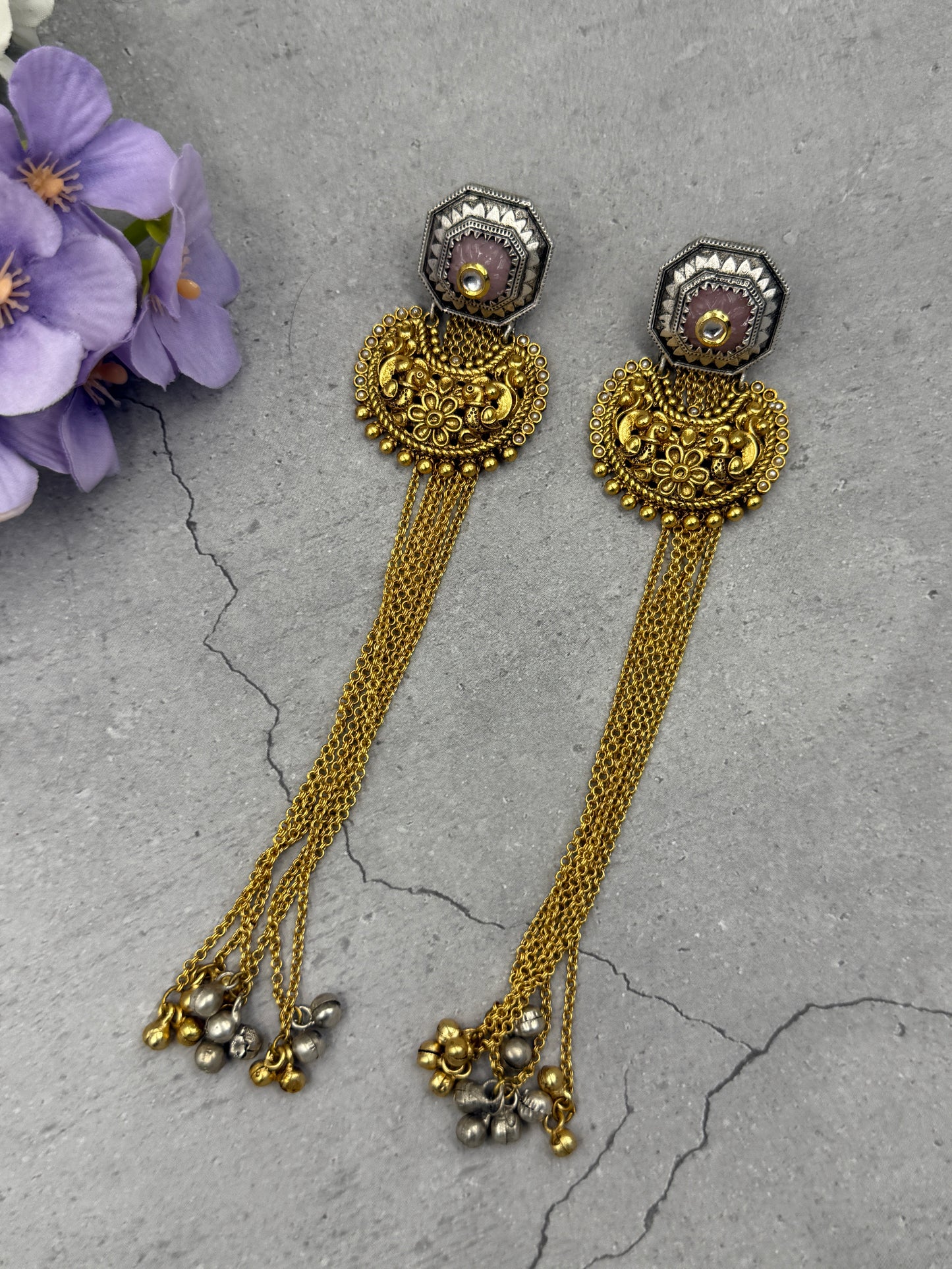 Fusion Silver Chain Danglers