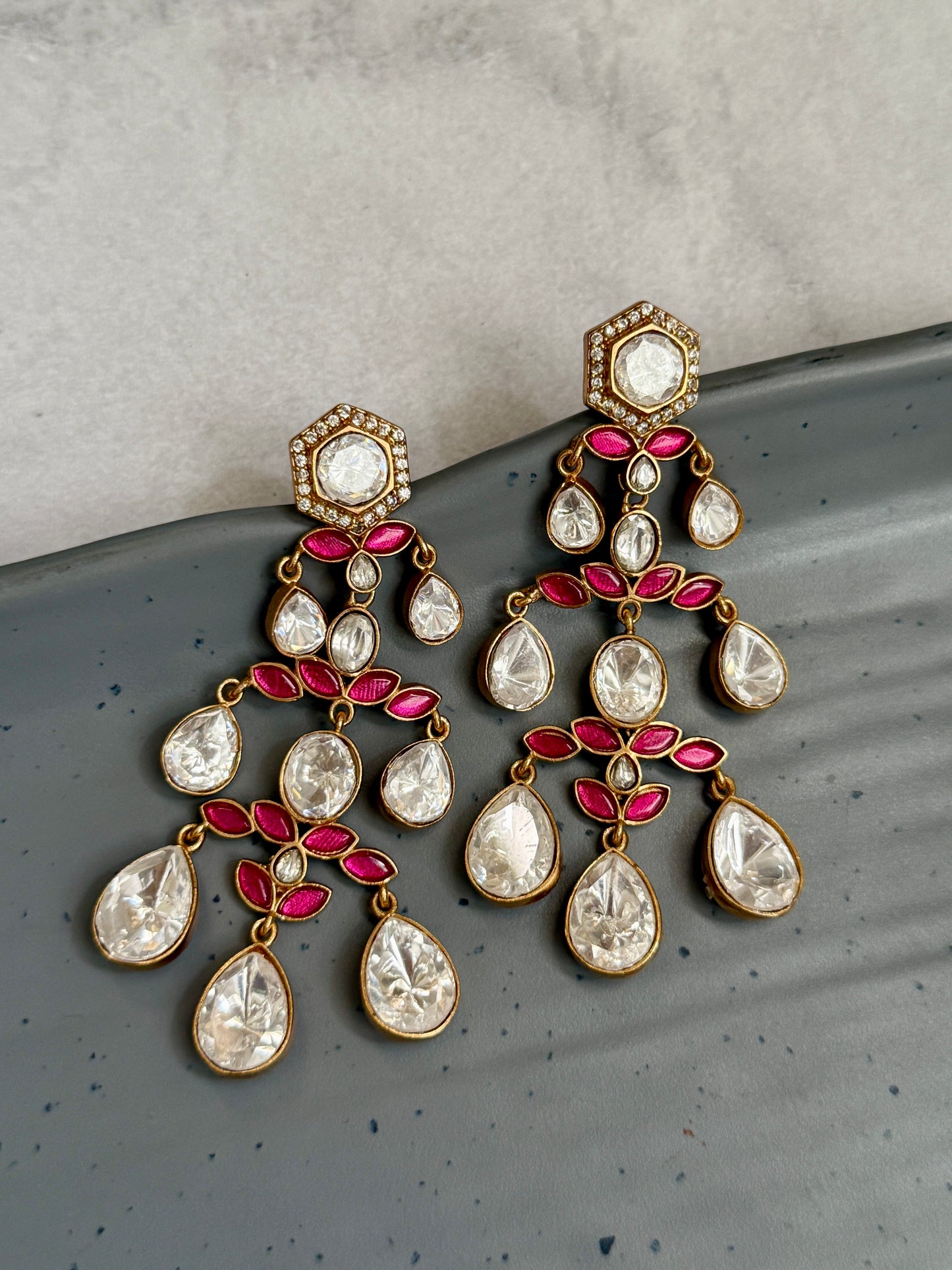 Pink Isha Danglers