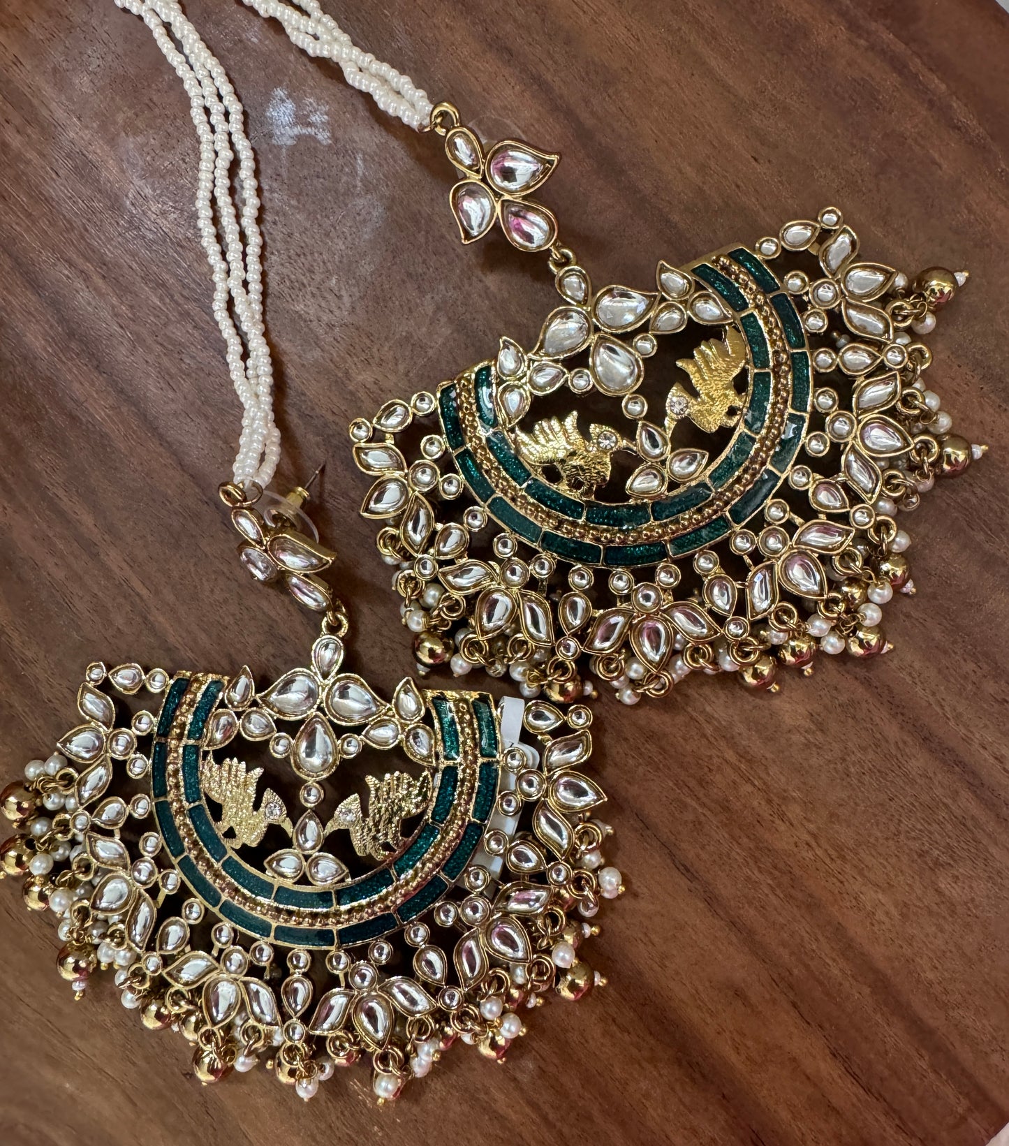 Green Statement Round Chaandbali
