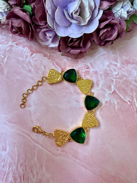 Green Triangle Loose Bracelet