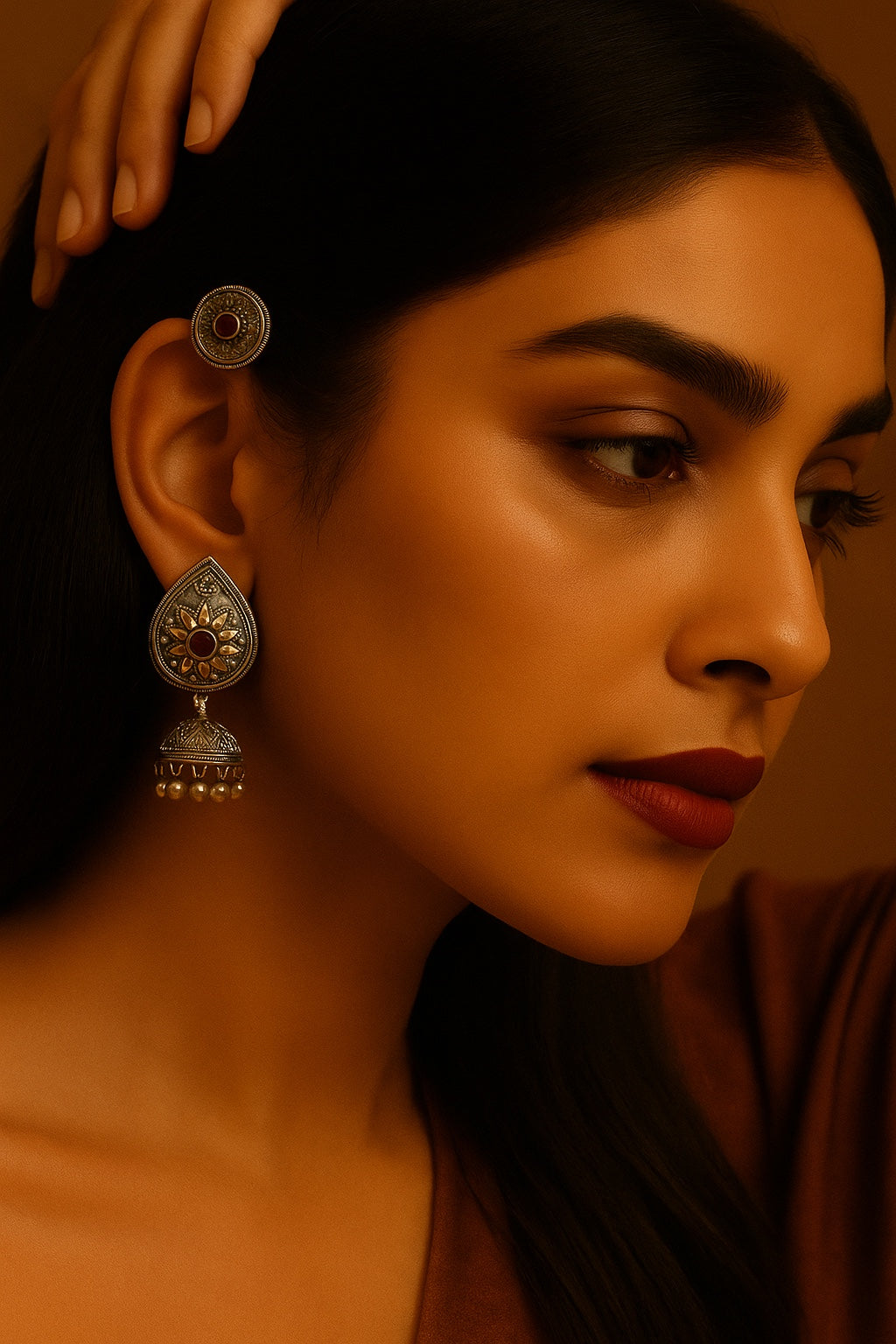 Shubhra Earcuff Jhumkis