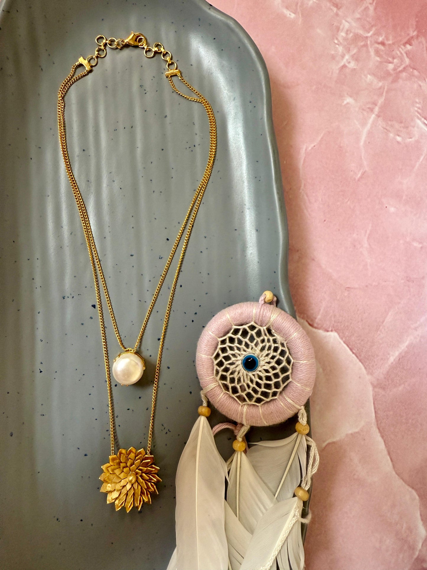 Double Layer Floral Chain