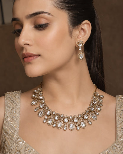 Vedika Moissanite Neckline Set