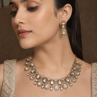 Vedika Moissanite Neckline Set