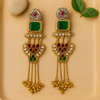Green Shona Danglers
