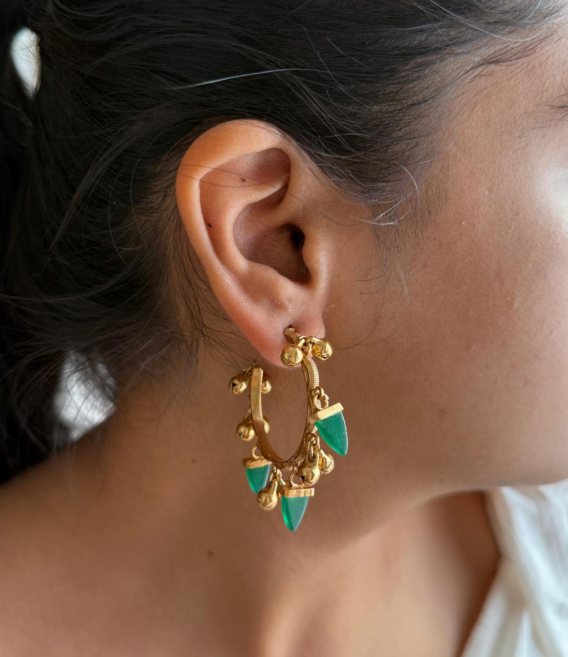 Firoza Crystal Hoops