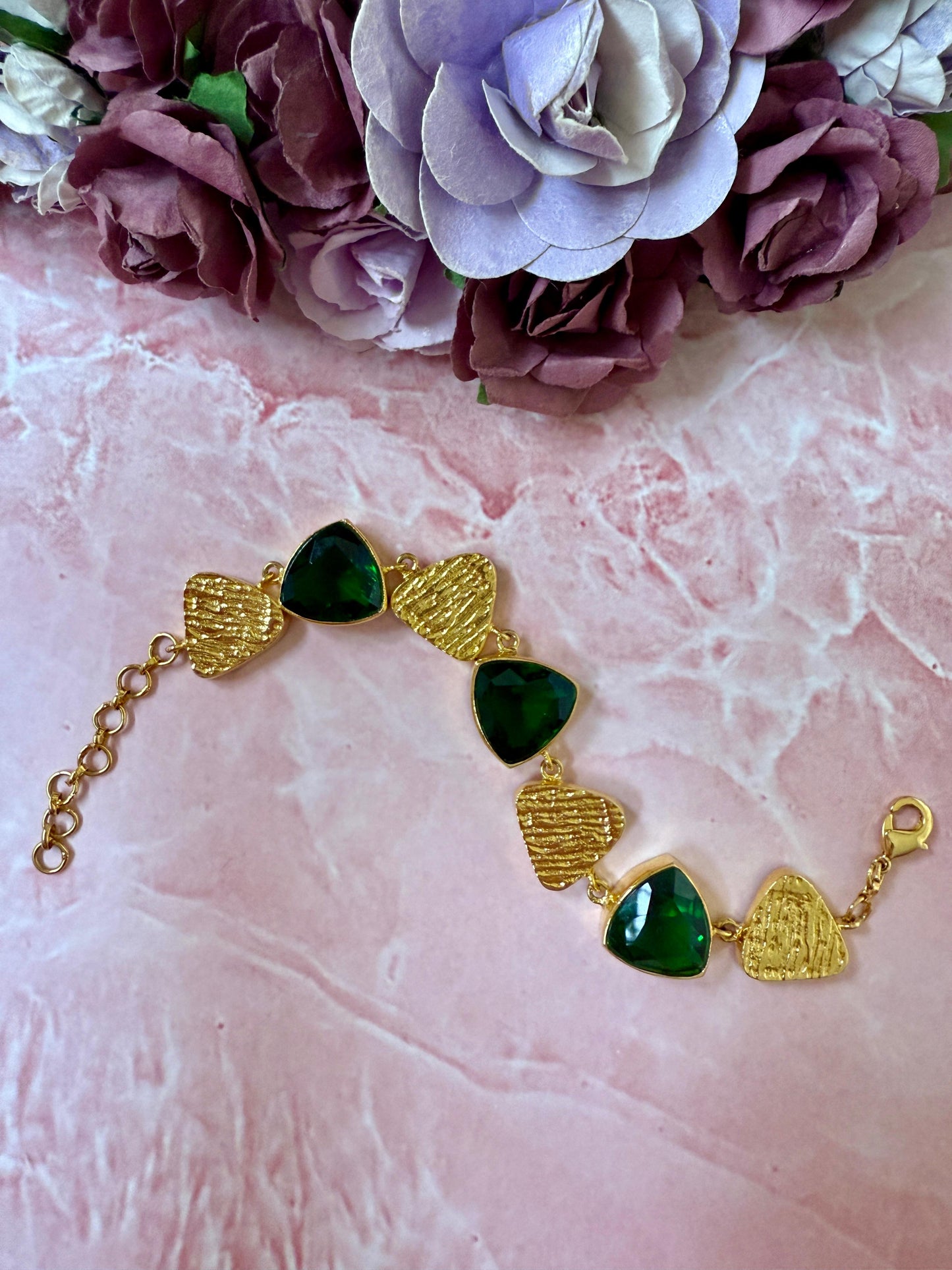 Green Triangle Loose Bracelet