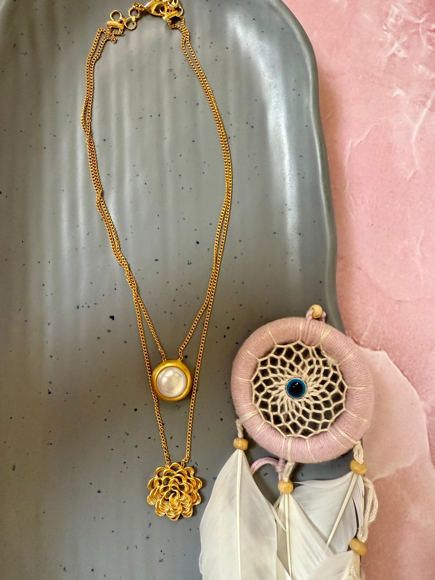 Double Layer Mini Floral Chain
