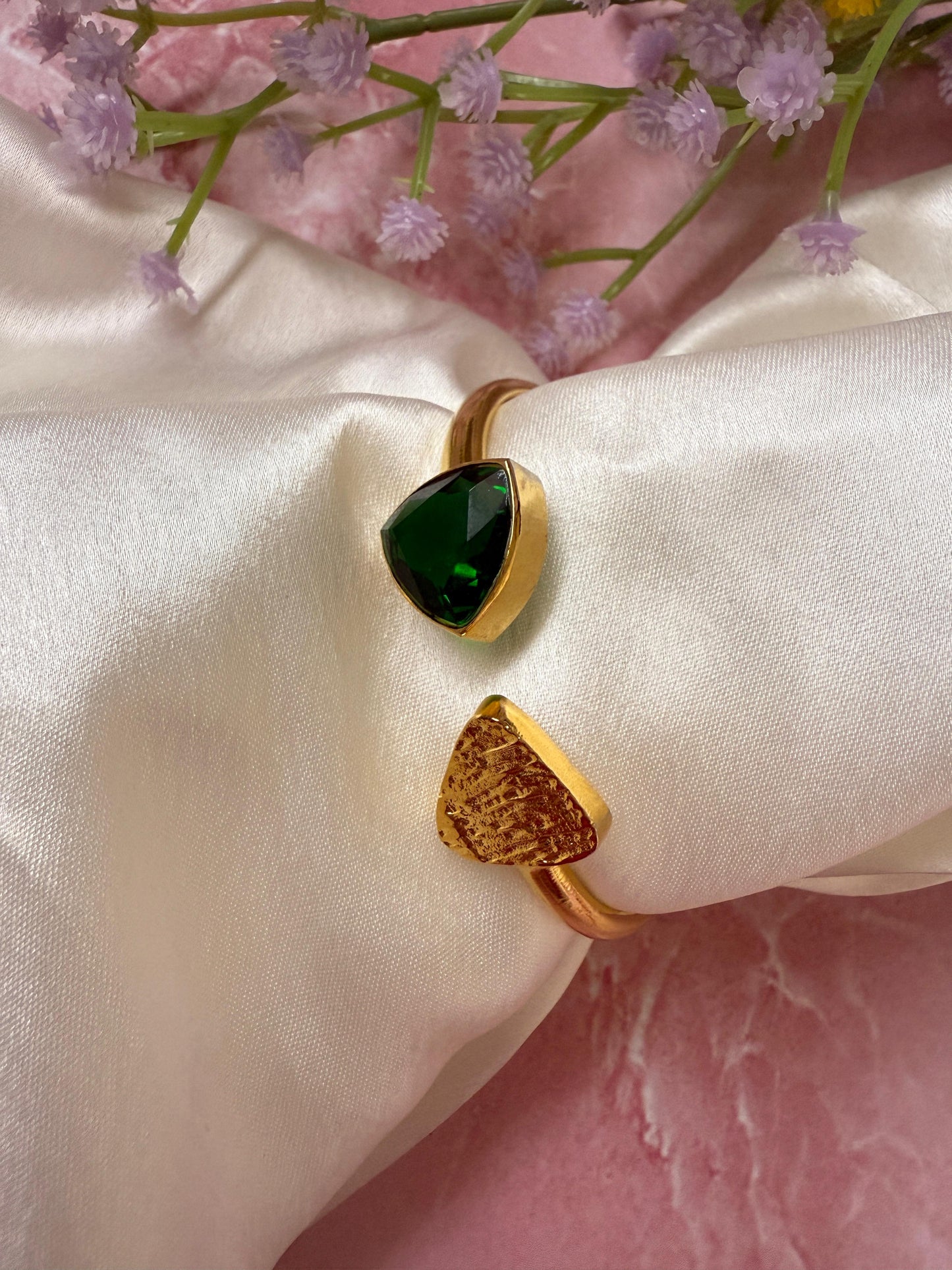 Green Triangle Stone Bracelet