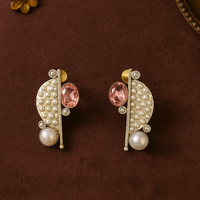 Silver Ira Crystal Studs