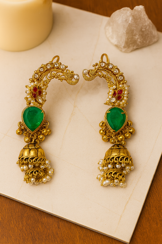 Maanya Earcuff Jhumkis