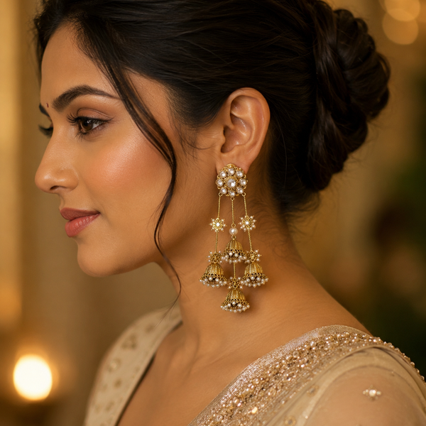 Amyra Chain Jhumkis