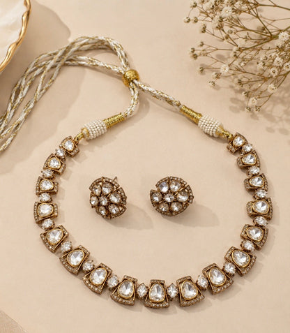 Aisha Moissanite Neckline Set