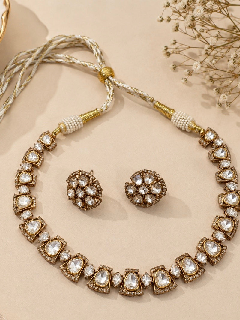 Aisha Moissanite Neckline Set