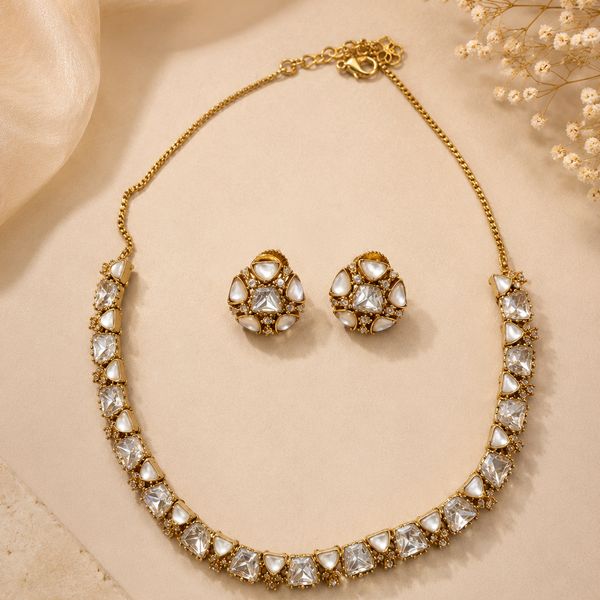 Meesha MOP Neckline Set