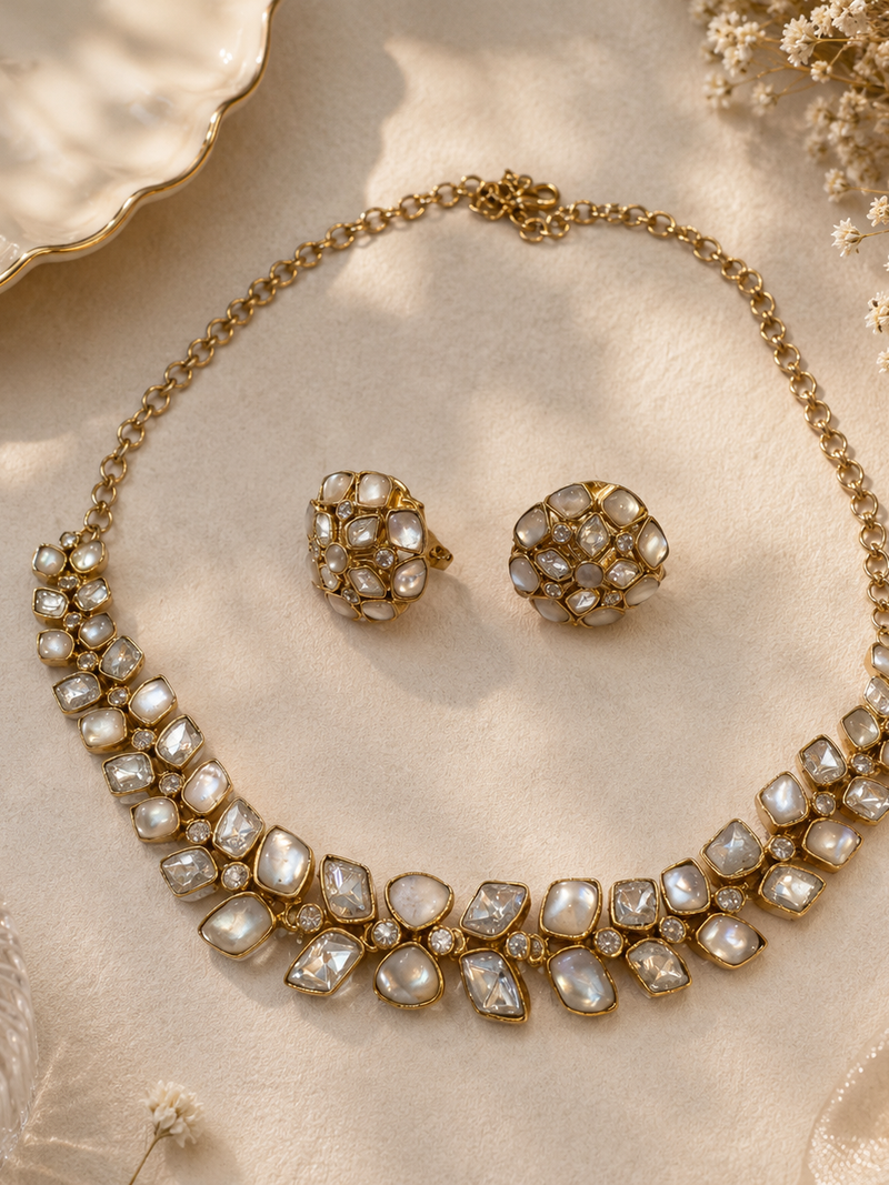Anaira MOP Neckline Set