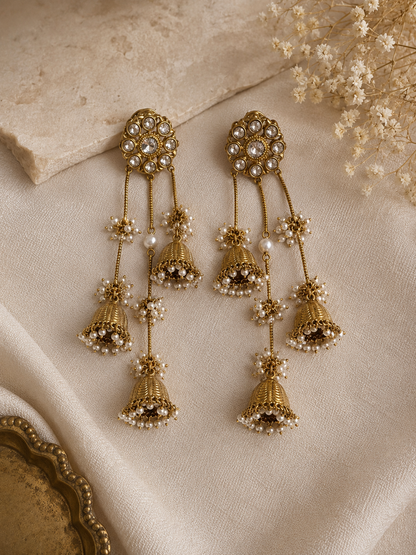Amyra Chain Jhumkis