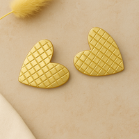 Textured Heart Studs