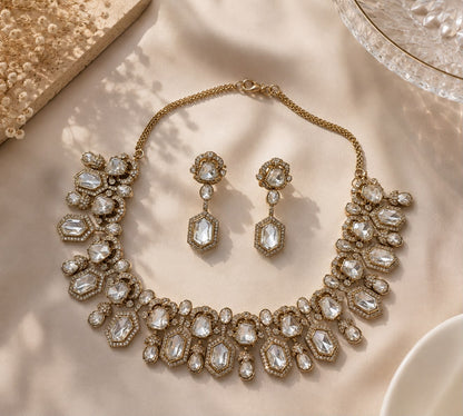 Vedika Moissanite Neckline Set