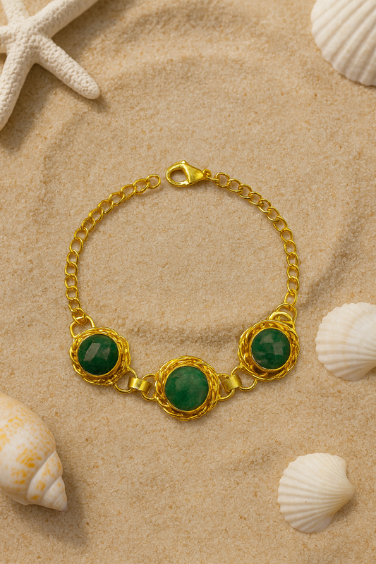 Green Shaded Stone Bracelet