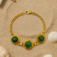 Green Shaded Stone Bracelet