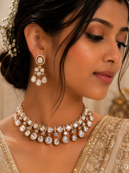 Miraya Moissanite Neckline Set