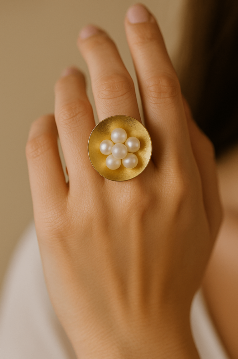 Pearl Floral Ring