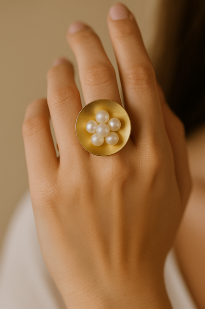 Pearl Floral Ring